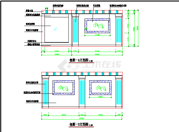 某地区某大学梧州食堂装修工程图纸-图一