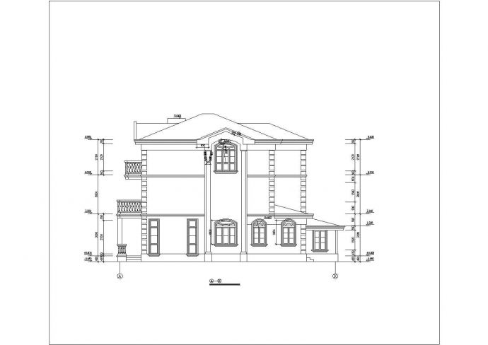 某市高档欧式别墅建筑设计施工图纸_图1
