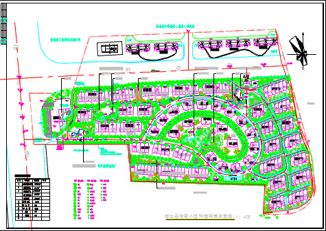 某地大型住宅小区环境布置建筑平面图_图1