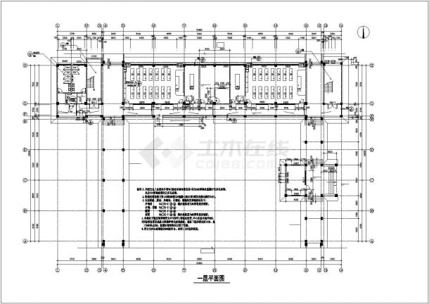 [安徽]某中学五层教学实验楼建筑方案图VIP-图一