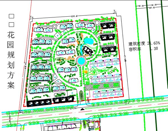 某地大型小区详细建筑设计规划方案图_图1