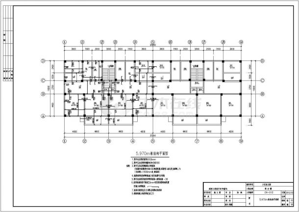 四层框架结构幼儿园住宅结构施工图（含建筑图）-图二