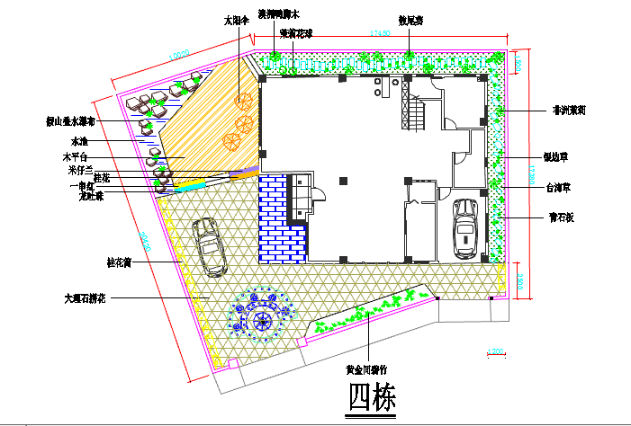 某地小型别墅庭院景观设计方案详图