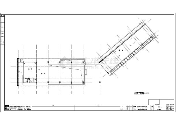 兰溪售楼处办公楼全套建筑施工设计cad图纸(含效果图)-图二