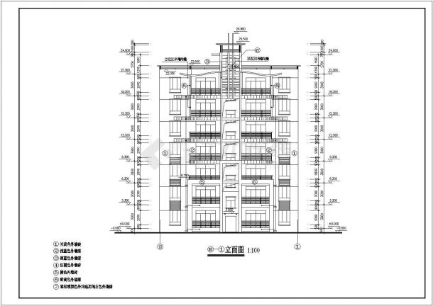 山水华府住宅楼建筑设计施工图纸（含设计说明）-图二