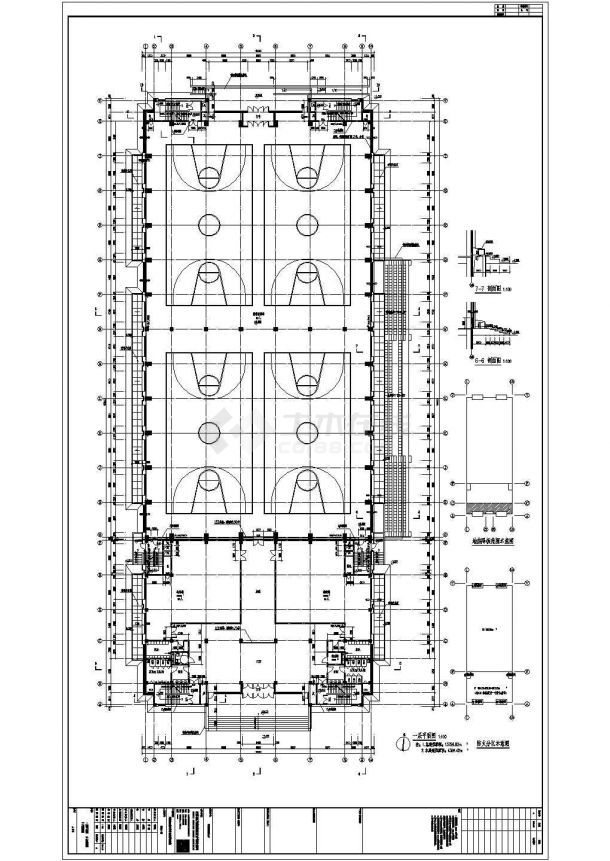 [内蒙古]两层金属屋面体育教学训练馆建筑设计方案图VIP-图二