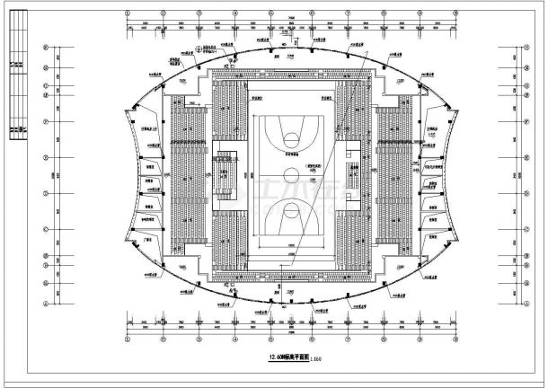 [重庆]某三层框架结构体育馆建筑幕墙施工图图-图一
