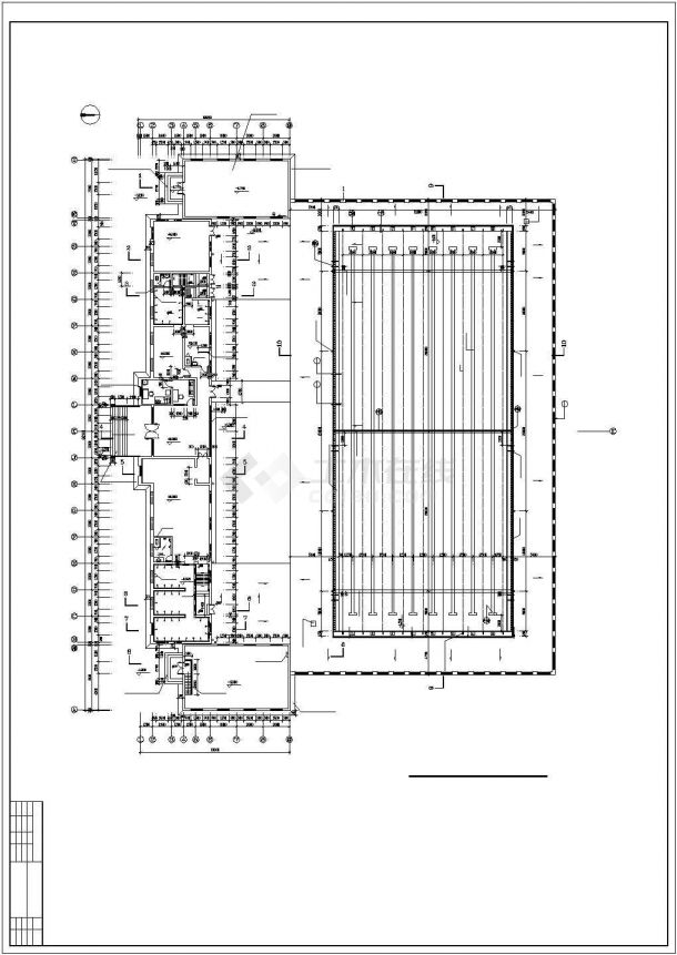 某学院690平方米游泳池工程平面布置建筑施工图-图二