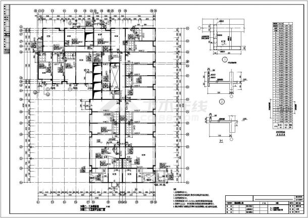 35层剪力墙超高层酒店式公寓结构施工图（地下三层）-图一