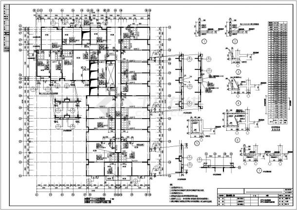 35层剪力墙超高层酒店式公寓结构施工图（地下三层）-图二