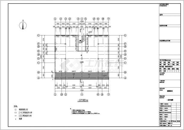 八层框架结构私家住宅结构施工图（桩基础含建筑图）-图一