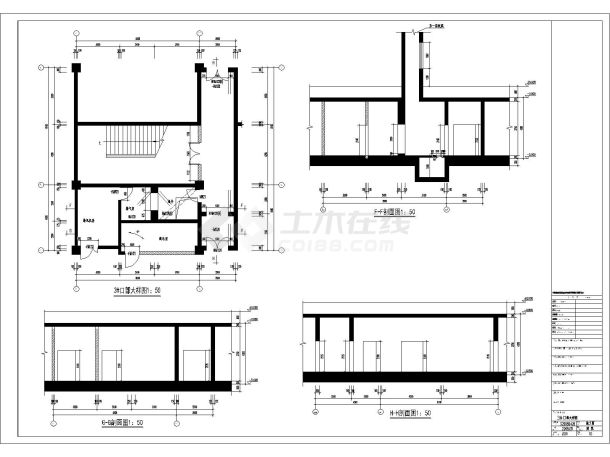 [徐州]某9400㎡商城地下车库人防建筑施工图-图一