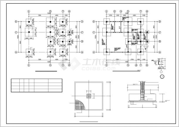13.5米X10.2米框架别墅结构施工图（独立基础）-图二