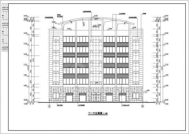 6层框架办公楼结构施工图（含建筑施工图）-图二