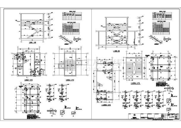 独立基础框架结构地下车库结构施工图-图一