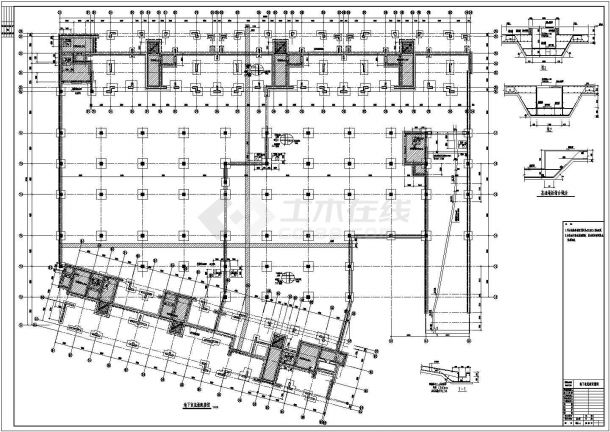大型建筑地下一层结构施工图(条基、独基)-图一