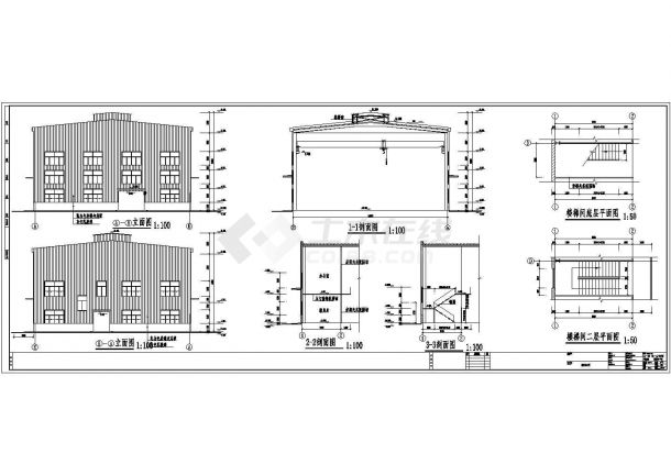 24米跨机械厂厂房结构施工图（门式刚架）-图一