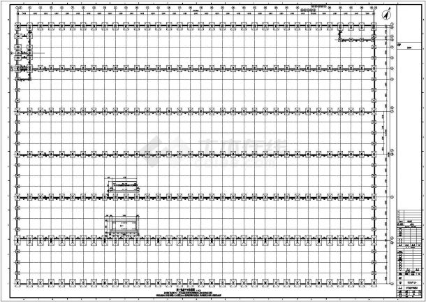 168米跨222米长门式刚架厂房结构施工图（条形基础）-图一