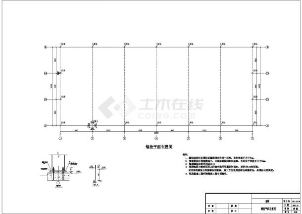 15米跨门式刚架单层厂房结构施工图（独立基础）-图二