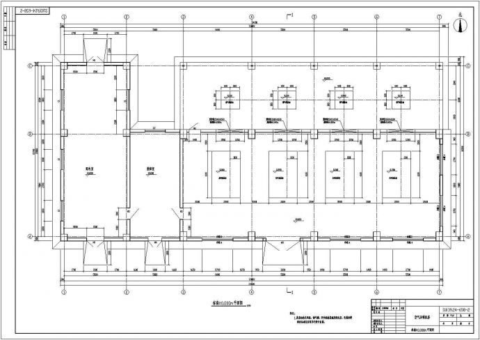 单层矿井空气压缩机房框架结构施工图（独立基础）_图1