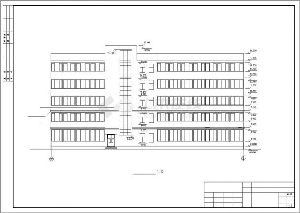 某防疫站疾病预防控制中心1734㎡五层综合楼建筑扩初图-图二