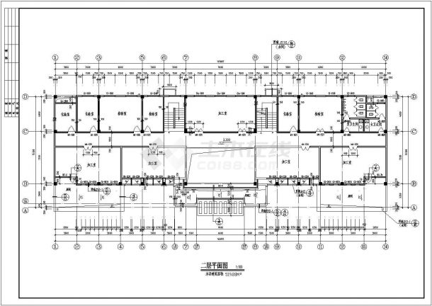 某地三层办公楼全套建筑设计施工图纸-图二