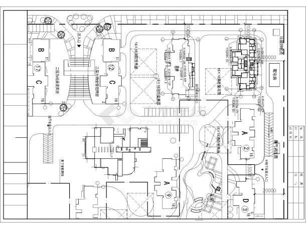 [安徽]某232569.4㎡三层现代住宅小区住宅楼群配套幼儿园建筑方案图-图一