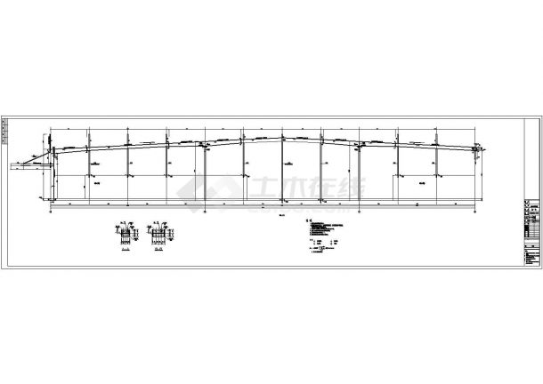 某机场门式刚架货运仓库结构施工图(含建筑图知名院)-图二