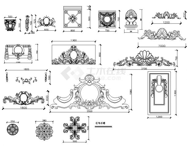 100多种雕塑花钵浮雕罗马柱欧式中式-图二