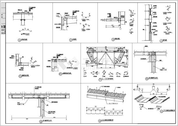 钢结构物流仓库建筑结构施工图（29米跨桩基础）-图二