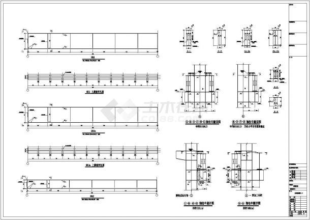 单层钢结构车间连廊结构施工图（含pkpm计算、建筑图）-图二