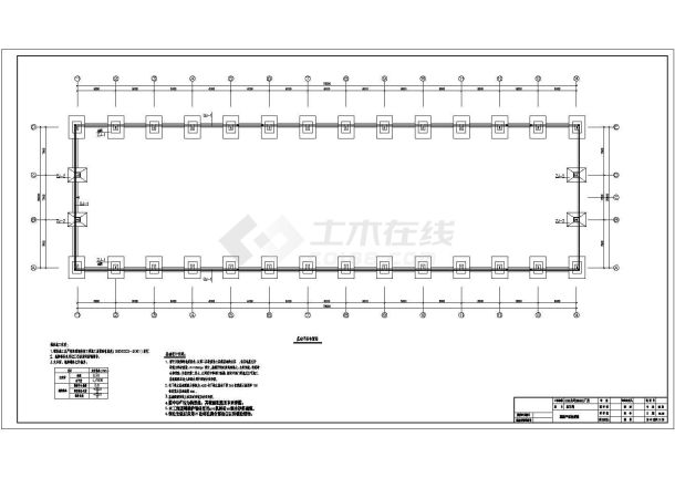 22米跨门式刚架带吊车厂房结构施工图（独立基础）-图二