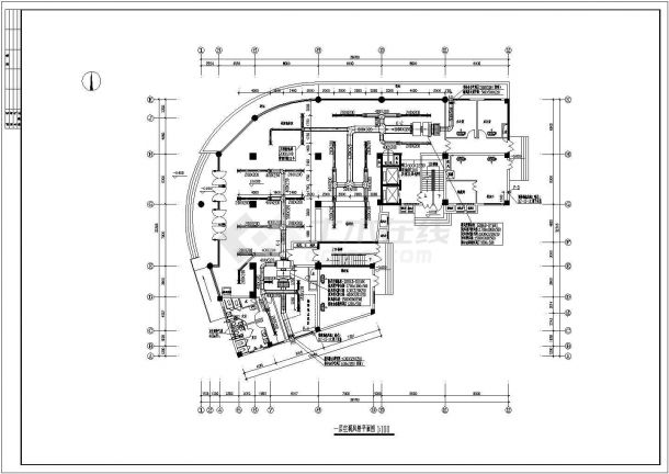 某快捷酒店中央空调暖通设计施工图纸-图一