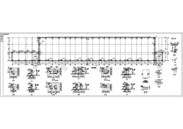 21米跨独立基础门式钢架结构厂房结构施工图（带吊车）-图二