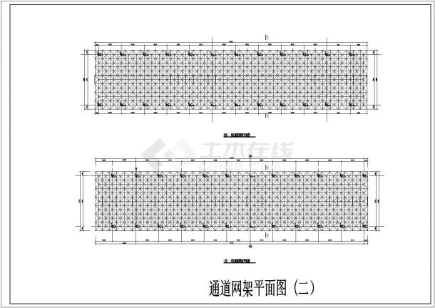 广东某大学网架结构体育馆结构施工图（6度抗震）-图一