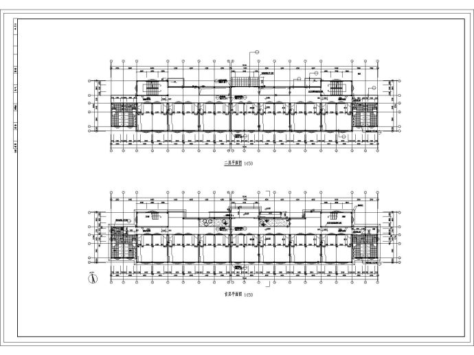 某3647平方米四层小学教学楼建筑施工图_图1