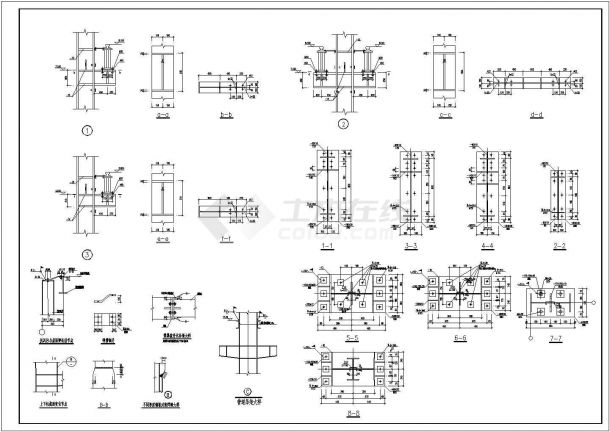 105米跨门式刚架厂房结构施工图(局部框架)-图二
