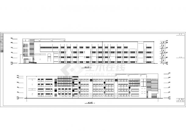 [重庆]某星光学校四层教学楼建筑初步图（高17米）-图二
