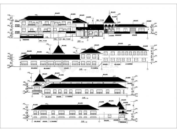 河南二层幼儿园建筑施工图（高11米）-图二
