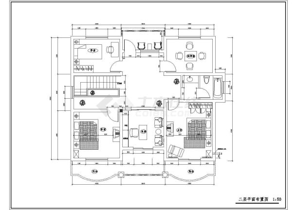 某地全套农村小别墅建筑施工图-图二