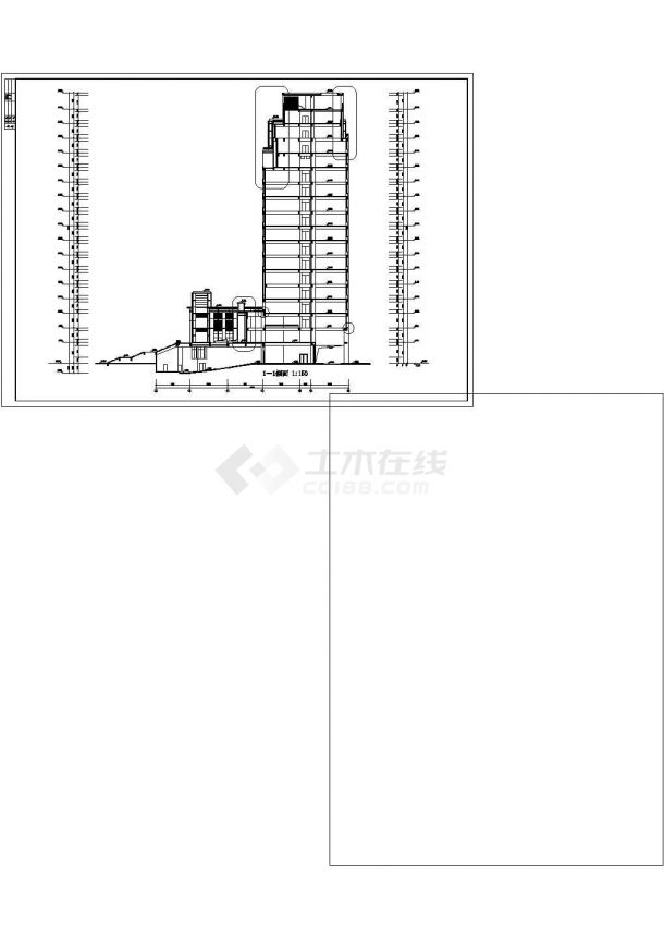 华南某大学技术科学楼建筑方案图-图二