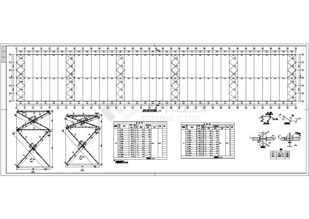 单层门式刚架轻钢结构厂房结构施工图（天然地基）-图一