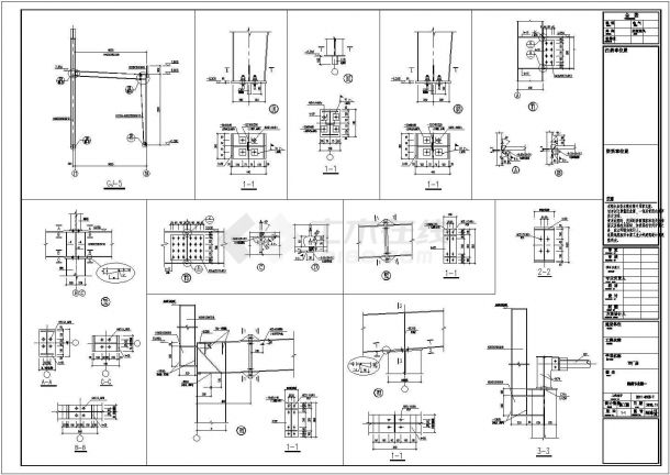 单层钢结构厂房结构施工图（独立基础）-图二