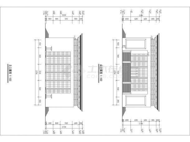 三层小型现代影剧院建筑设计方案图VIP-图一