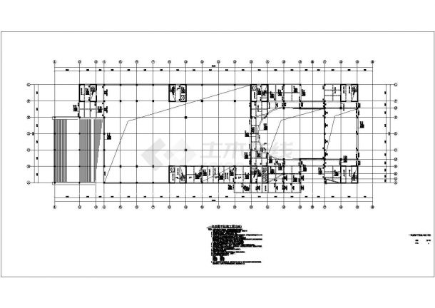 河南旅游中心高层建筑框架剪力墙钢筋混凝土结构建筑cad图-图一