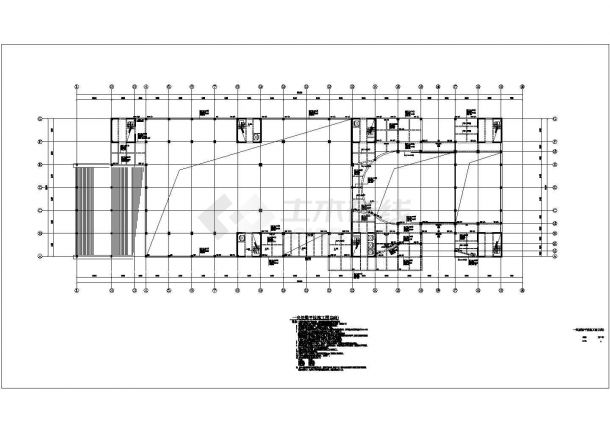河南旅游中心高层建筑框架剪力墙钢筋混凝土结构建筑cad图-图二