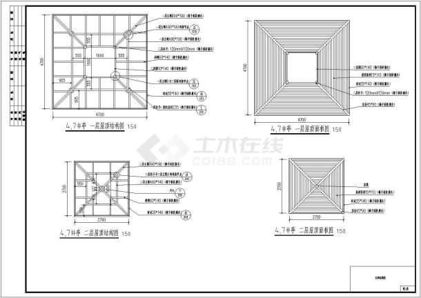木亭CAD建筑结构布置方案图-图二