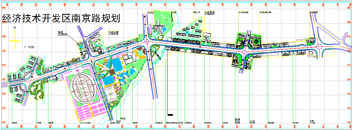 某经济开发区南京路详细cad规划图