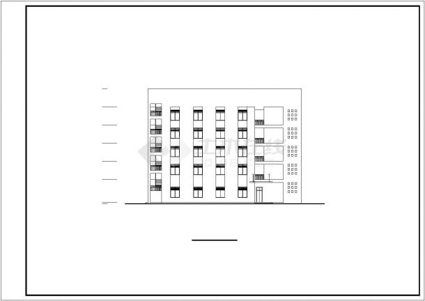 中棉基地某综合楼建筑cad图（六层高度22.5米）-图一