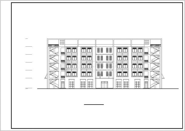 中棉基地某综合楼建筑cad图（六层高度22.5米）-图二
